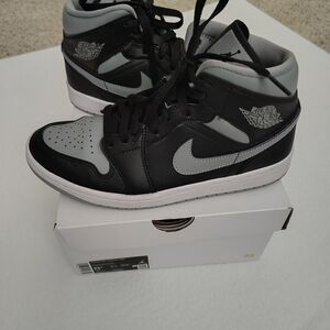 Women's Air Jordan Black and Gray High-Top Sneakers